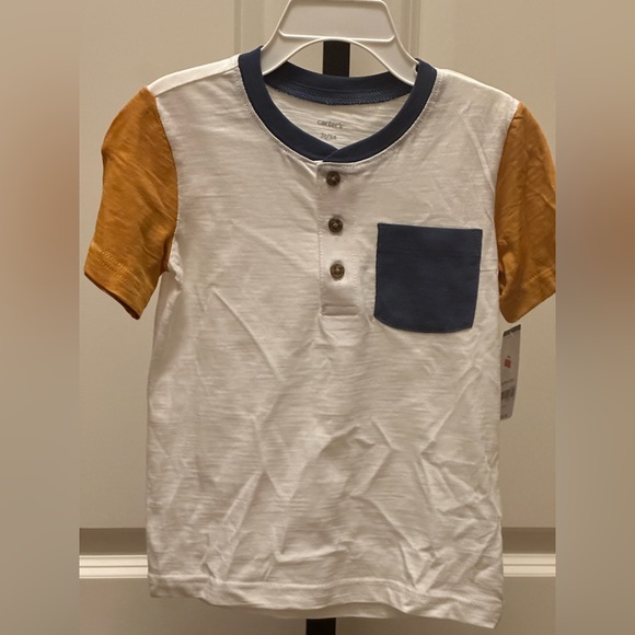Carters Toddler Boys Three Assorted Styles Graphic T-Shirts & One Pocket Henley - Picture 10 of 16